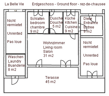 "La Belle Vie" - Grundriss Erdgeschoss